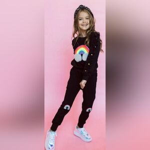 Lola + The Boys Rainbow Sweatsuit Size 6